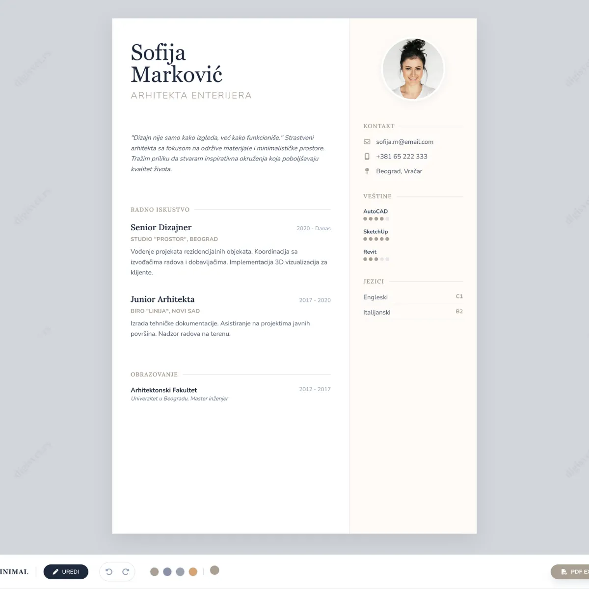 Soft Minimalist CV